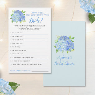 Papier Hydrangea Blue Floral Fête des mariées Jeu