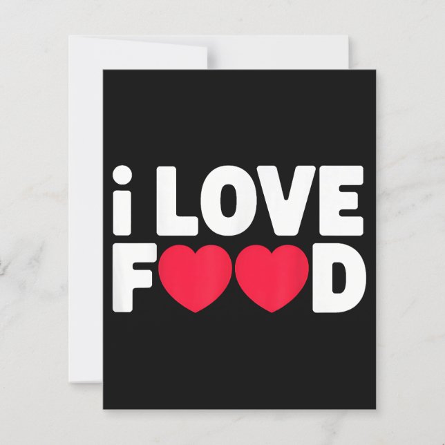 Papier I Love Food Funny Foodie Cadeau pour hommes (Devant)