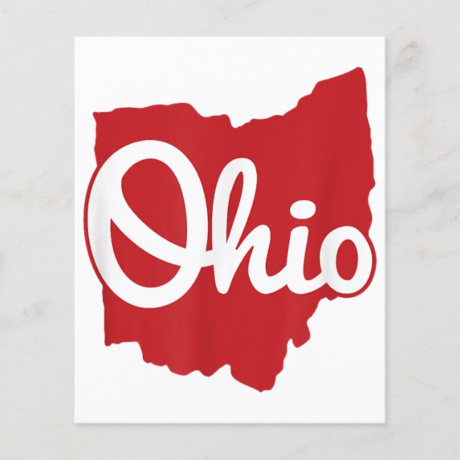 Papier I love My Ohio Home Script Ohio (Devant)