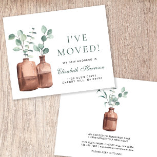 Papier I Moved Eucalyptus Aquarelle Moving Faire-part