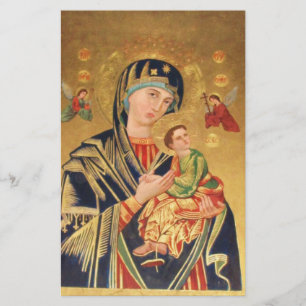 Papier Icône orthodoxe russe - Vierge Marie et bébé Jésus