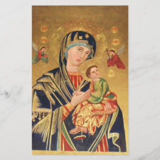 Papier Icône orthodoxe russe - Vierge Marie et bébé Jésus