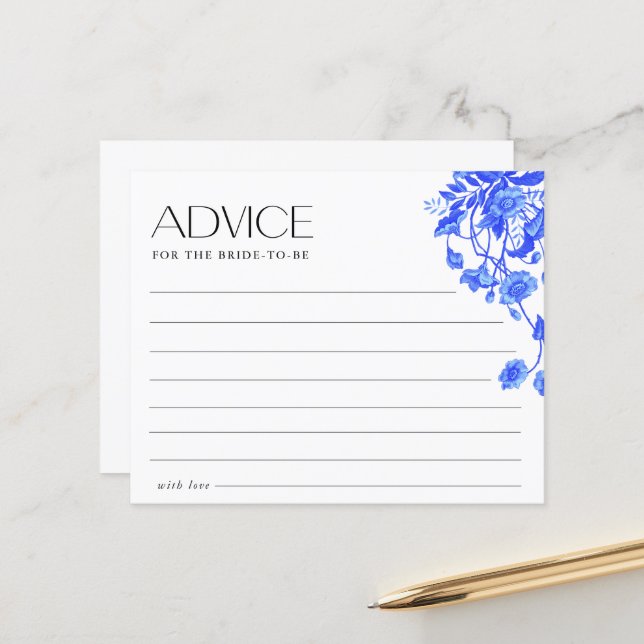 Papier Idées de nuit de date de douche de mariée florale  (Devant/Arrière en situation)