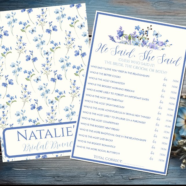 Papier Il A Dit, Elle A Dit Fleur sauvage Fête des mariée (Créateur téléchargé)