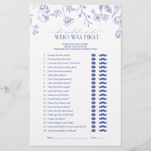 Papier Il A Dit Qu'Elle A Dit Blue Victorian Fête des mar