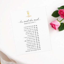 Papier Il A Dit Qu'Elle A Dit Pearls Prosecco Fête des ma