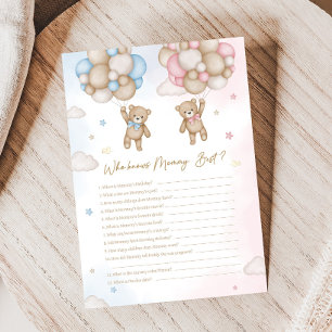 Papier Il ou Elle Ours Révélation du Sexe Qui sait Jeu