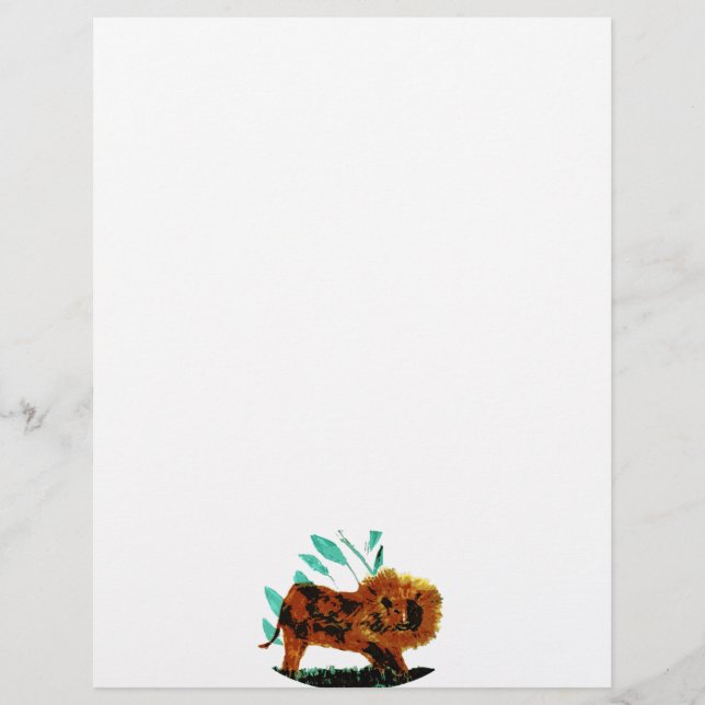 Papier Illustration animal sauvage Lion (Devant)