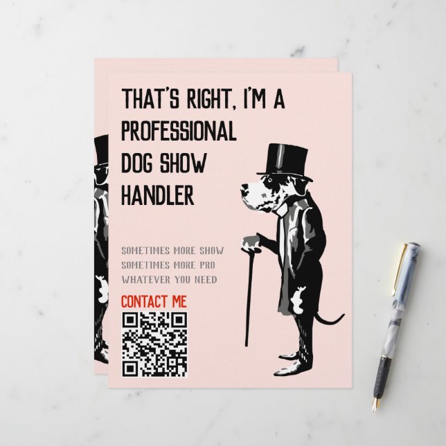 Papier Illustration Grand Danois pour la promotion du dre (Devant/Arrière en situation)