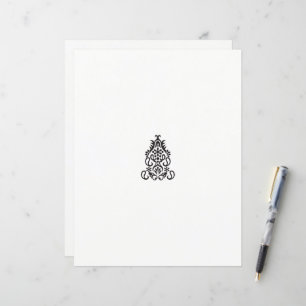 Papier image en noir et blanc d'un design orné