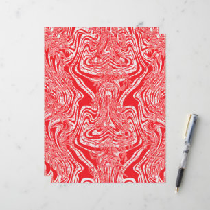 Papier image rouge et blanche d'un motif sur un dos blanc