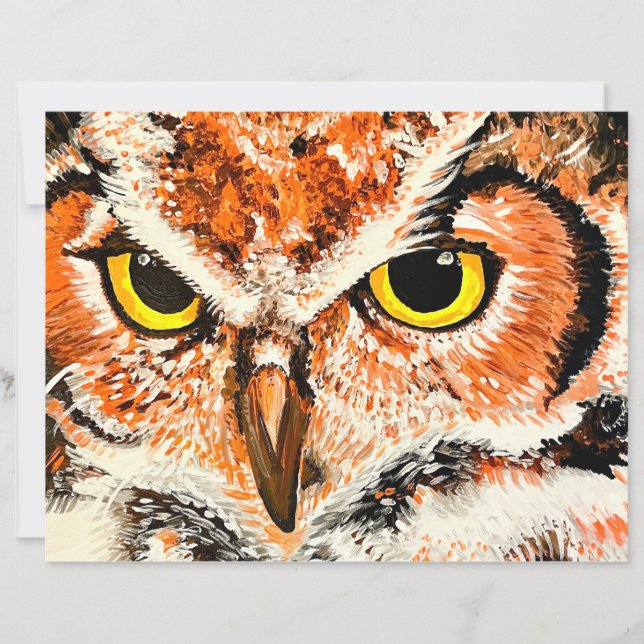 Papier Impression de peinture de hibou (Devant)