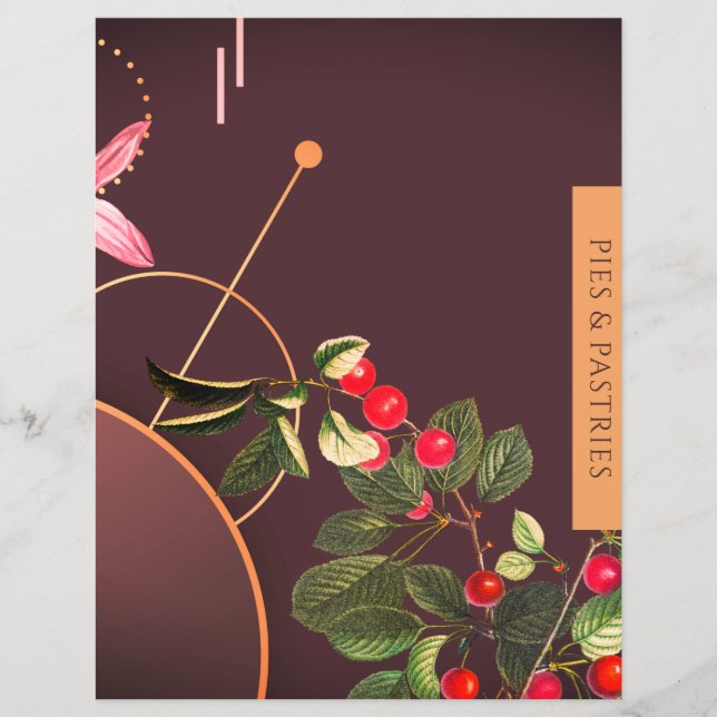 Papier Index de recette | Pies et pâtisseries | Cerises d (Devant)