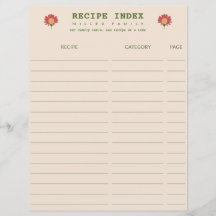 Index de recettes florales de ferme botanique rust
