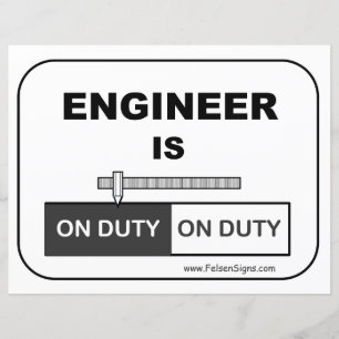 Papier Ingénieur en service - Affiche