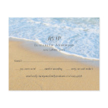 Initiales de plage tropicale Mariage de sable RSVP