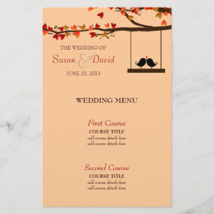 Papier Inséparables en chute de coeur Chêne Arbre Mariage