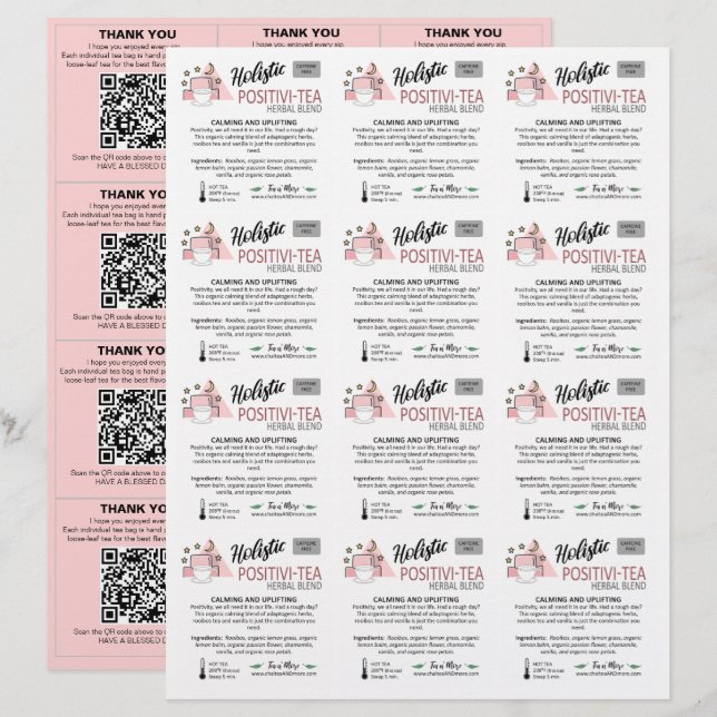 Papier Insertions d'échantillons de Carré rose 3x4 (Devant / Derrière)