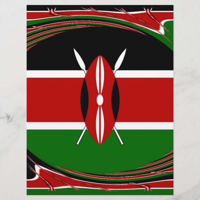 Papier Inspirer Kenya Republic Drapeau Imagerie design (Devant)