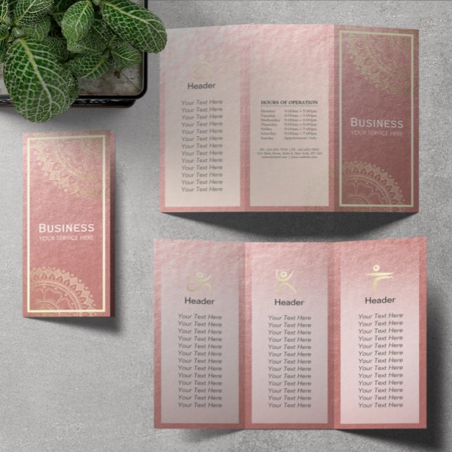 Papier Instructeur de méditation Yoga Gold Mandala Tri-Fo (Créateur téléchargé)