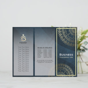 Papier Instructeur de méditation Yoga Gold Mandala Tri-Fo