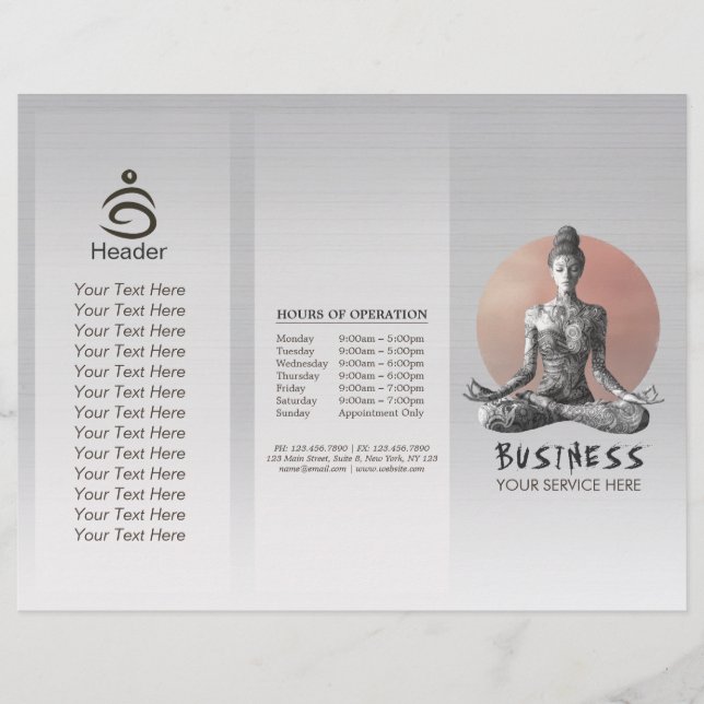 Papier Instructeur de méditation Yoga Reiki Master Lotus  (Devant)