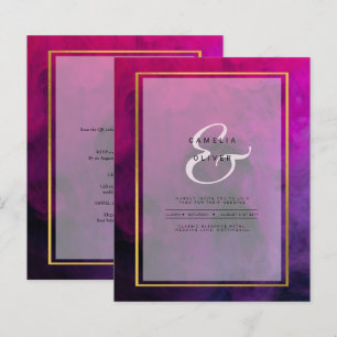 Papier Intense Magenta Plum Purple Encre Mariage INVITE