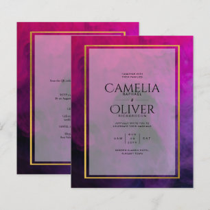 Papier Intense Magenta Plum Purple Encre Mariage INVITE