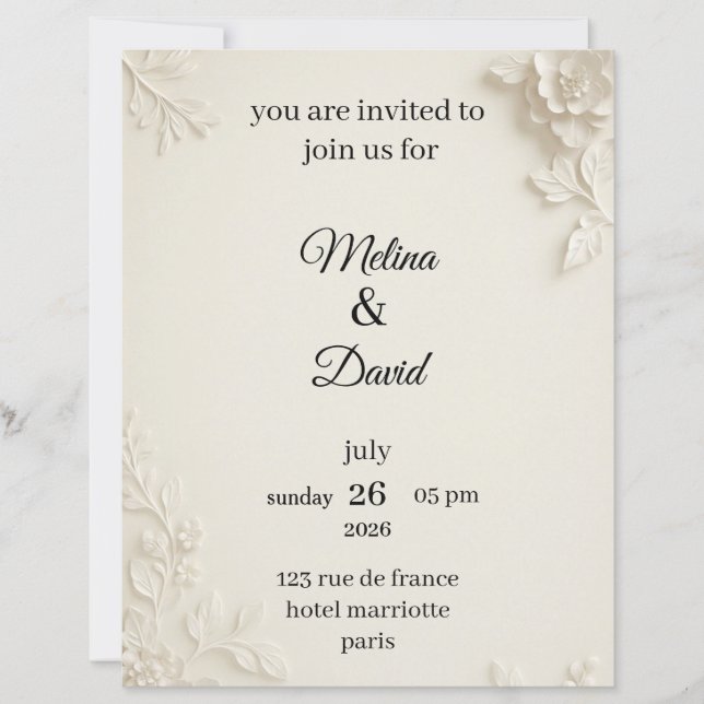 Papier invitation  (Devant)