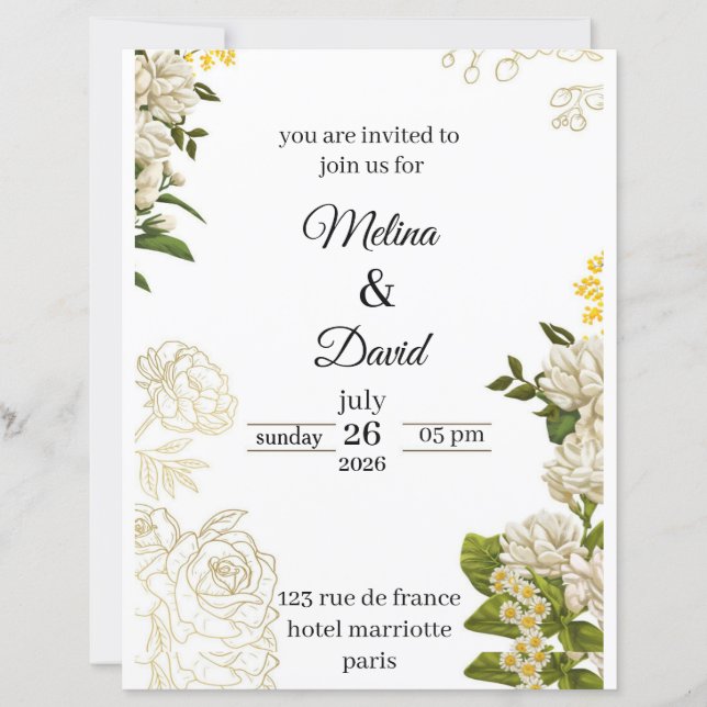 Papier invitation  (Devant)