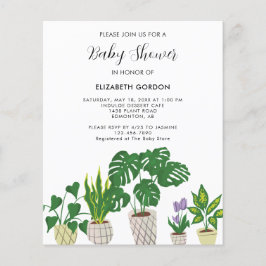Papier Invitation à fleur de Baby shower Plante