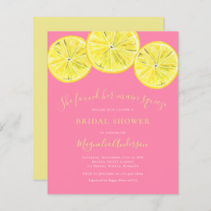 Papier Invitation à la douche nuptiale Citrus Budget
