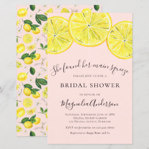 Papier Invitation à la douche nuptiale Citrus Budget