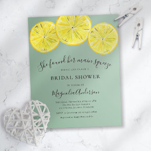 Papier Invitation à la douche nuptiale Citrus Budget