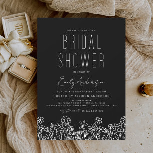 Papier Invitation à la douche nuptiale du Fleur sauvage B