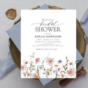 Papier Invitation à la douche nuptiale du Fleur sauvage F