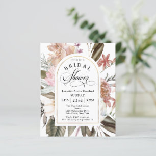 Papier Invitation à la douche nuptiale fleurie Boho Budge
