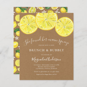 Papier Invitation à la douche nuptiale Kraft Lemons Budge
