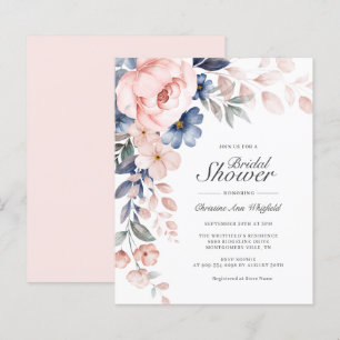 Papier Invitation à la douche nuptiale rose