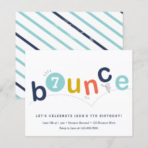 Papier Invitation à la fête d'anniversaire Budget Bounce