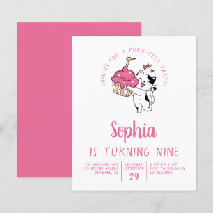 Papier Invitation à la fête d'anniversaire de Cat Kid