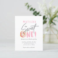 Invitation à la fête d'anniversaire Donut sweet on