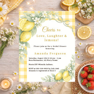 Papier Invitation à la fête de douche de mariée aux citro