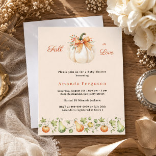 Papier Invitation à la fête de douche de mariée de crème