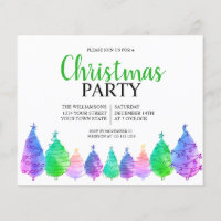 Invitation à la fête de Noël Budget