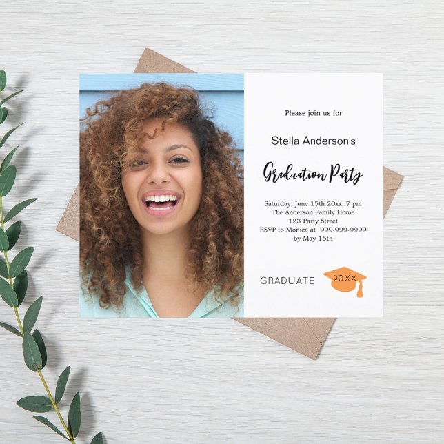 Papier Invitation à la fête de remise des diplômes 2025 (Créateur téléchargé)