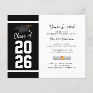 Papier Invitation à la fête de remise des diplômes 2026