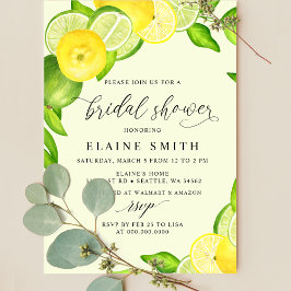 Papier Invitation à la nuptiale Citrus citron à budget