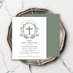 Papier Invitation à la première communion de la fille Wre