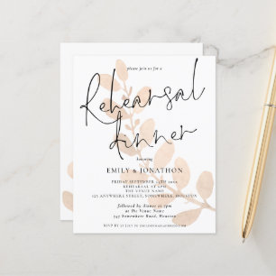 Papier Invitation à la répétition des Mariages du budget